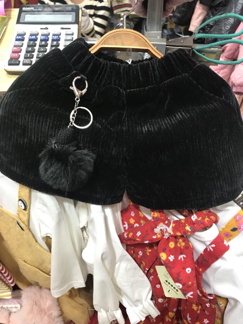 Quần sooc nhung cao cấp lót nỉ dày dặn cho bé 10- 28kg