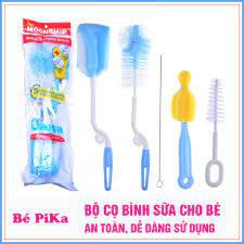 [Bộ 5 chi tiết] Bộ cọ bình sữa- Chổi cọ bình sữa- vệ sinh núm ti