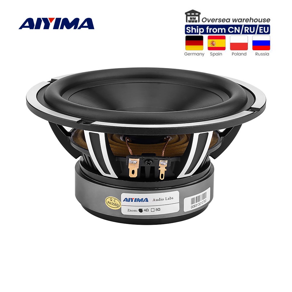 AIYIMA 1 Chiếc 6.5 Inch Loa Loa Loa 50W 4 Ohm Bass Âm Thanh Xe Ô Tô Loa Lái Xe Nhôm Gốm Đen Kim Cươn