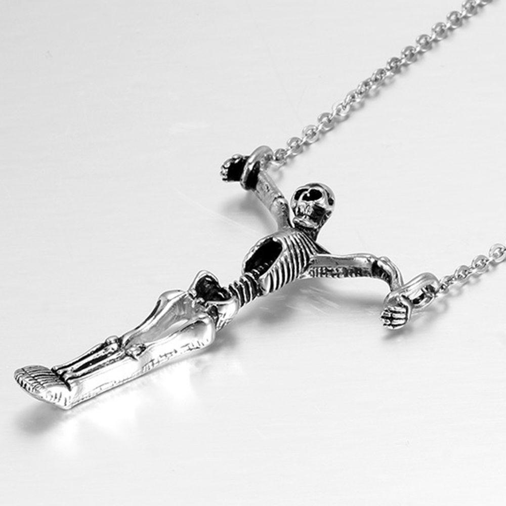 Vòng cổ Mặt Đầu Lâu Bằng Hợp Kim Thép Phong Cách Steampunk Gothic Cho Nữ