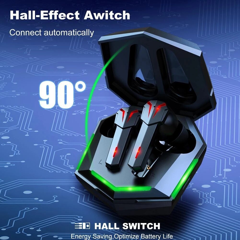 TZUZL Tai nghe bluetooth chơi game Tai nghe Không Dây Gaming Tws Bluetooth 5.2 - Không dây có mic với độ trễ cực thấp