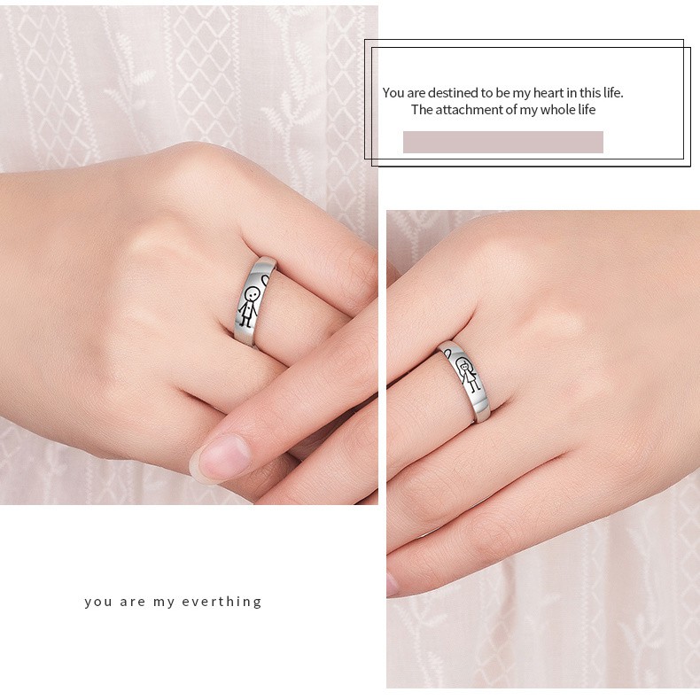 Nhẫn Đeo Tay Thiết Kế Đơn Giản Phong Cách Hàn Quốc Cho Cặp Đôi | BigBuy360 - bigbuy360.vn