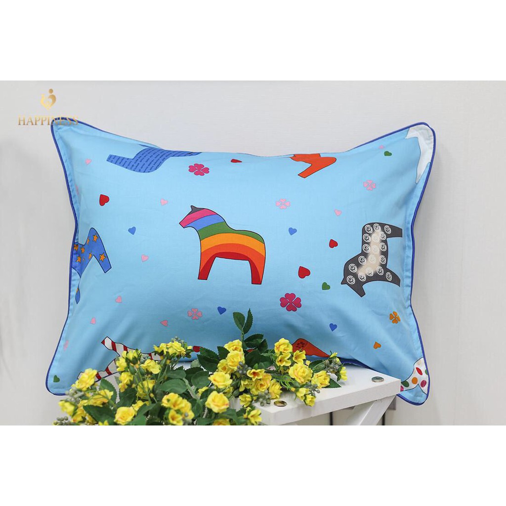 Gối nằm trẻ em gối đầu cho bé (Vỏ cotton Hàn Quốc + Ruột bông kháng khuẩn) 35x50cm