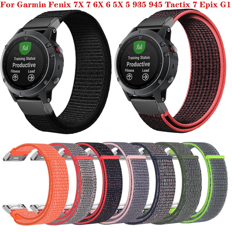 Dây Đeo Bằng Nylon Cho Đồng Hồ Thông Minh Garmin Fenix 6X 6 Pro Fenix 7X Fenix 7 Fenix 5X 5 3 3HR 935 945 22Mm