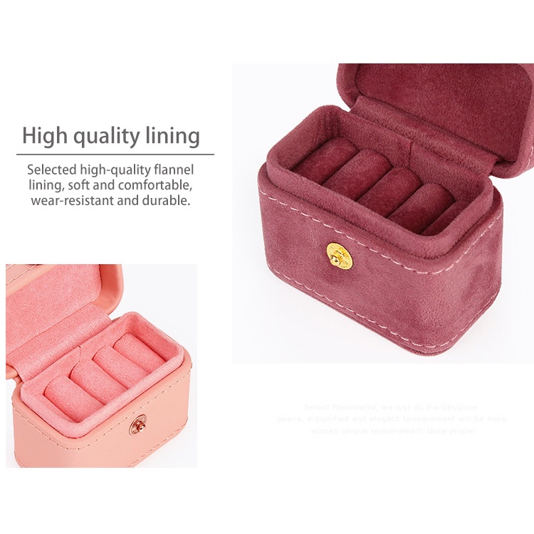 Hộp Da PU Đựng Trang Sức Nhỏ Gọn Tiện Dụng