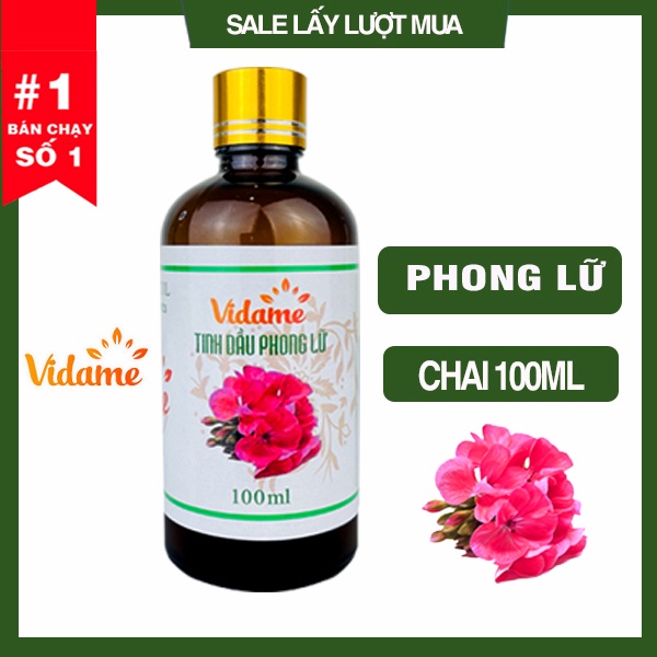 [TRỢ GIÁ] 100ML Tinh Dầu Phong Lữ Nguyên Chất VIDAME có kiểm định COA, hương hoa sang trọng, đẳng cấp, xông thơm phòng