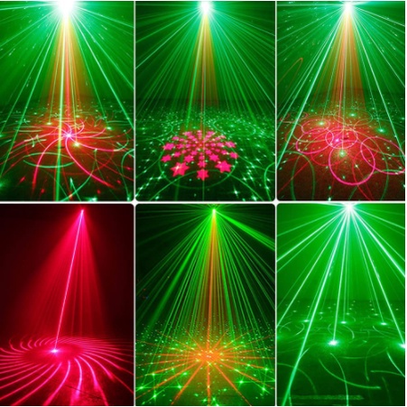 Đèn Laser trang trí sân khấu có điều khiển từ xa nháy theo nhạc, đèn laze trang trí nhà có điều khiển
