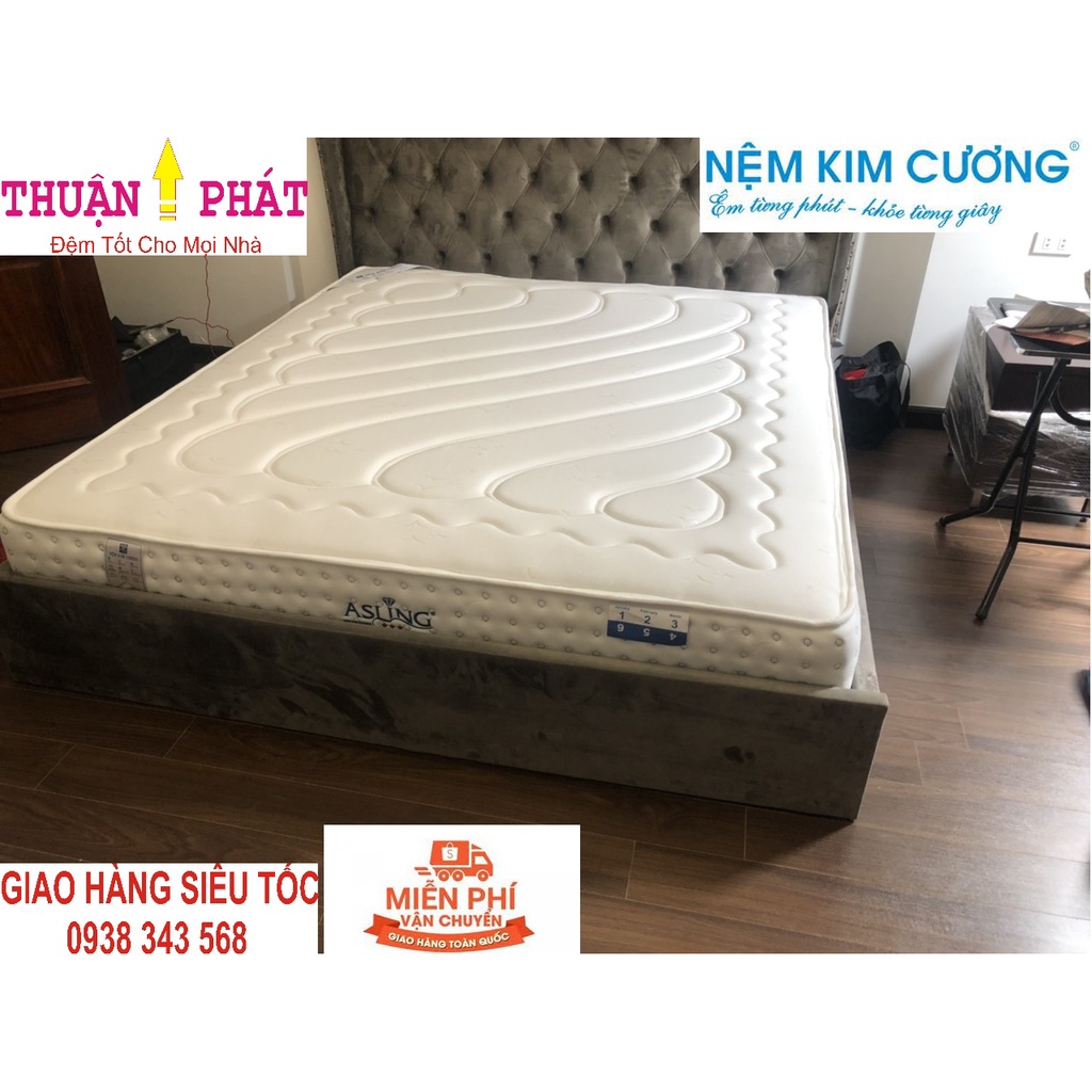 Đệm lò xo túi Kim Cương Asling cao cấp - Chuẩn Khách Sạn Hạng Sang - Dầy 25cm