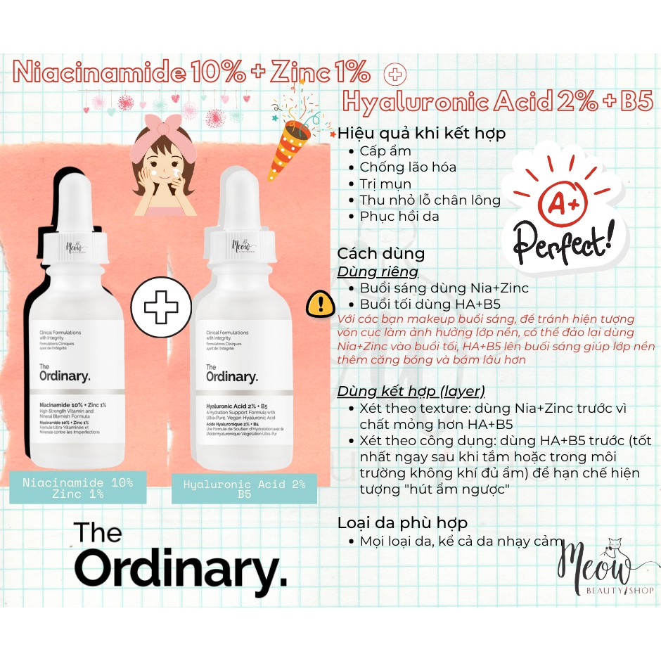 The Ordinary - Tinh Chất The Ordinary Niacinamide 10% + Zinc 1% Serum (30ml-60ml)