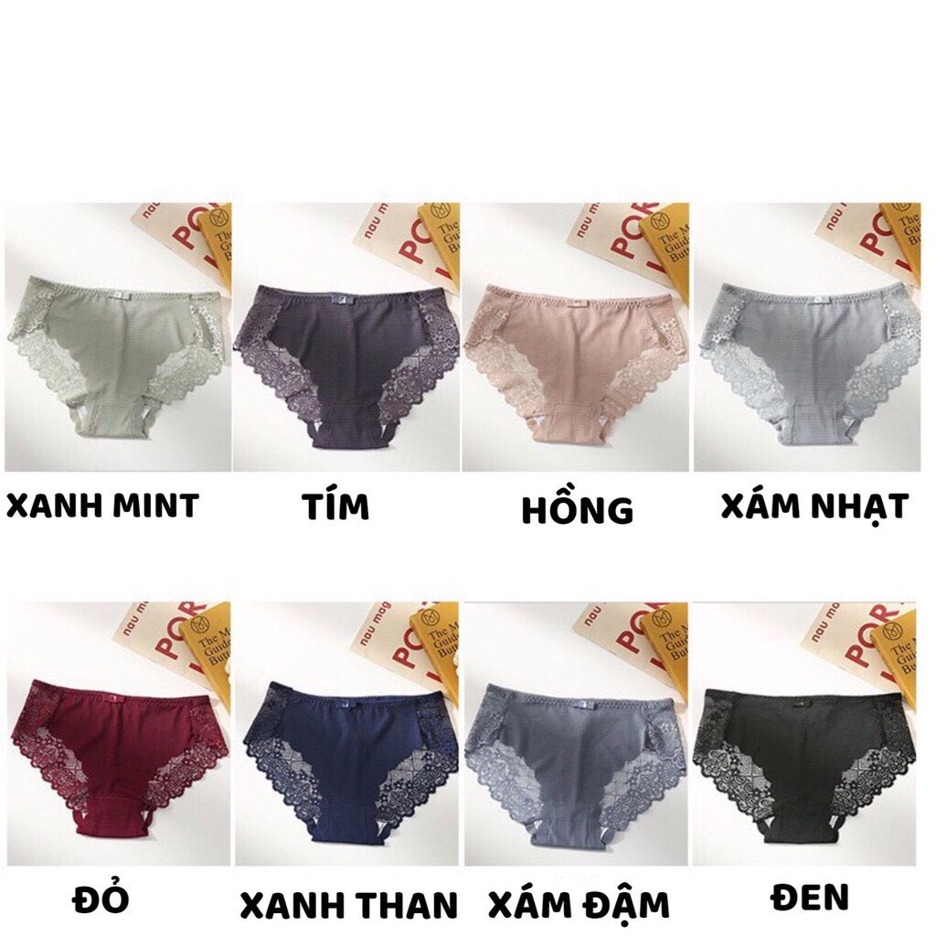 Quần Lót Nữ - Quần Lót Nữ Đúc Su phối ren sexy quyến rũ tôn dáng DAN STORE MÃ 2212