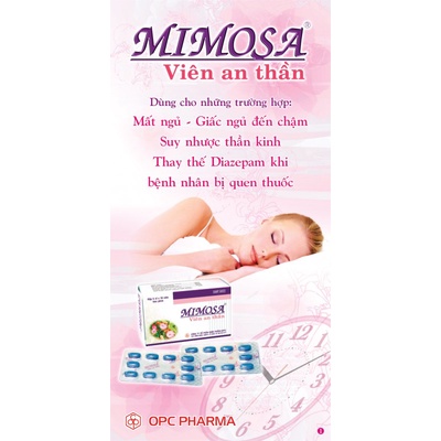 MIMOSA OPC  - Dùng cho giấc ngủ đến chậm, suy nhược thần kinh - Hàng chính hãng OPC