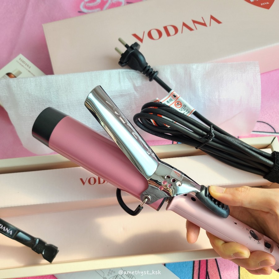 VODANA máy uốn tóc 36mm 40mm Glamwave Curling Iron_Pink Pinky CHÍNH HÃNG Hàn Quốc