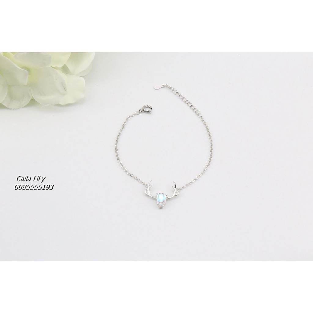 Lắc Tay Bạc Ý Sừng Hươu Xanh Ngân Hà