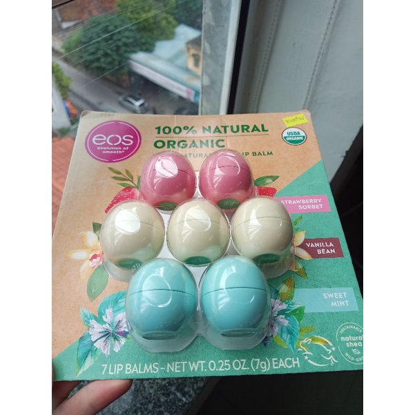 [US] Son trứng EOS - dưỡng môi mềm mịn (set 1 trứng ngẫu nhiên)