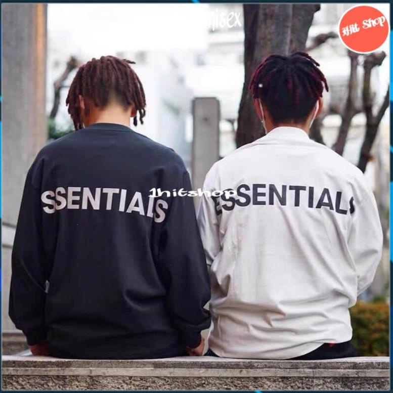 Áo Sweater nam nữ 1HITSHOP UNISEX Áo Nỉ Cổ Tròn Essential nỉ cotton trần bông co giãn dày ấm form rộng 2 màu đen trắng | BigBuy360 - bigbuy360.vn
