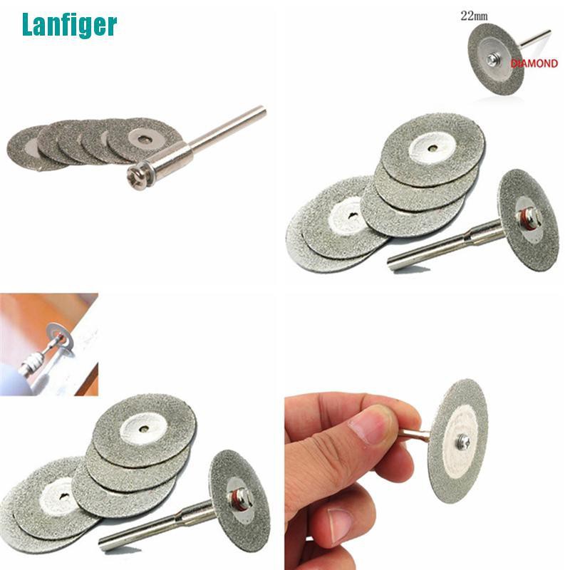 Bộ 5 Lưỡi Cắt Kim Cương 22mm Kèm 1 Trục Khoan