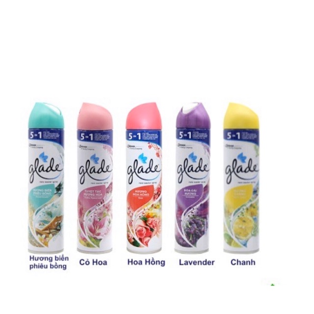 Nước hoa xịt phòng Glade các mùi Hương hoa tuyệt tác 280ml