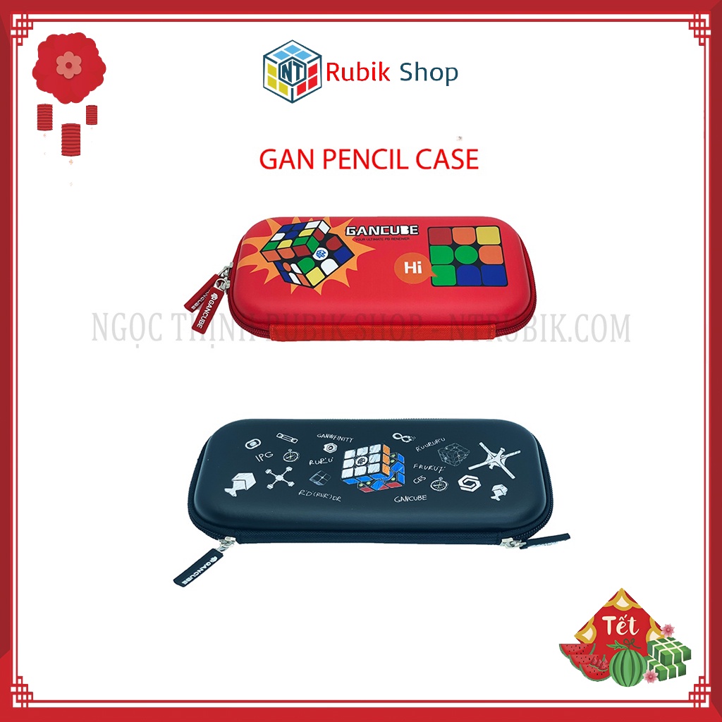 [Phụ Kiện Rubik] Hộp bút hãng Gan màu đen/ Đỏ - Gan Pencil Case