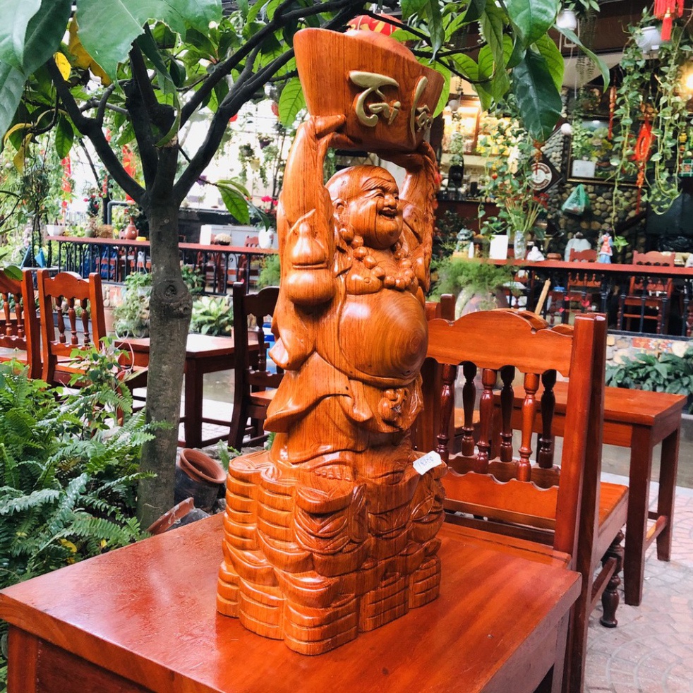 Tượng Phật Di Lặc Phong Thủy Gỗ Hương