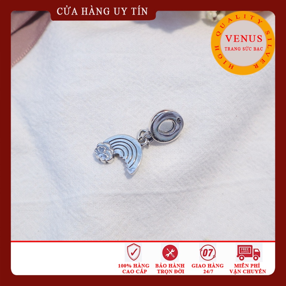 [Charm bạc 925 cao cấp] Charm treo hình cầu vồng- Mã sản phẩm VENUSTCV