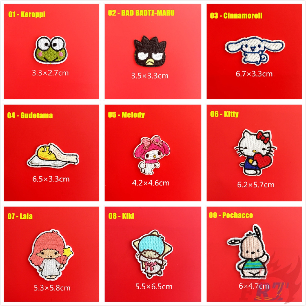 Miếng Vá Trang Trí Quần Áo Hình Các Nhân Vật Sanrio 01 Dễ Thương