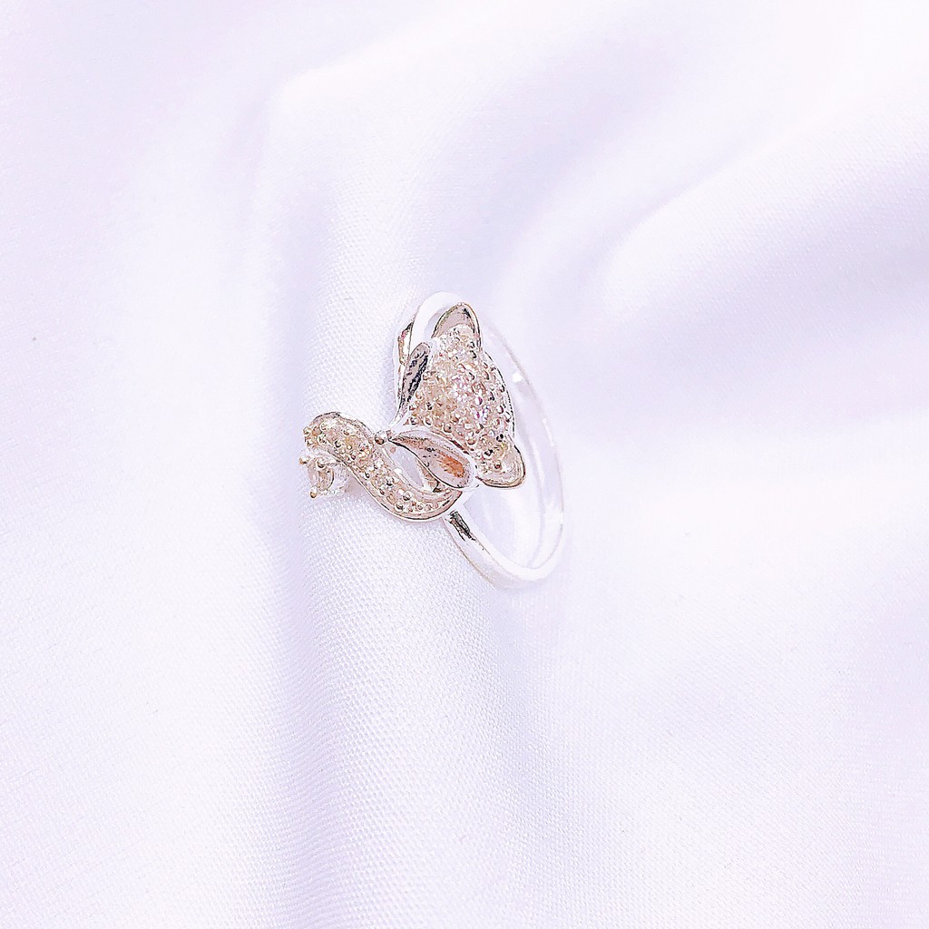 Nhẫn hồ ly bạc thật cầu may mắn tình duyên ms02/ Trang sức bạc JQN cam kết chất lượng kèm bảo hành