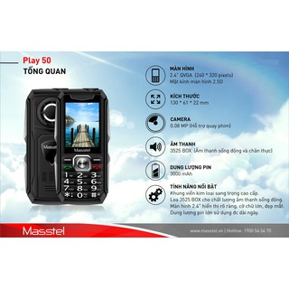 Điện Thoại Masstel Play 50