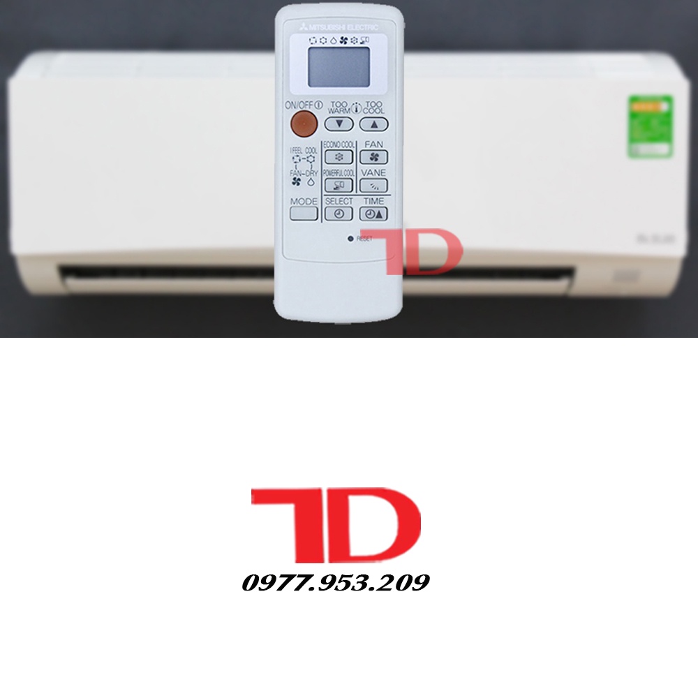 Remote máy lạnh, điều khiển dành cho máy lạnh Mitsubishi Electric - Mặt trắng