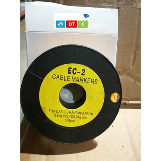 Đánh Dấu Dây Cáp Điện EC2 dùng cho dây từ 3.5-8.0mm2, Giá cho 1 cuộn/ 500 nhãn