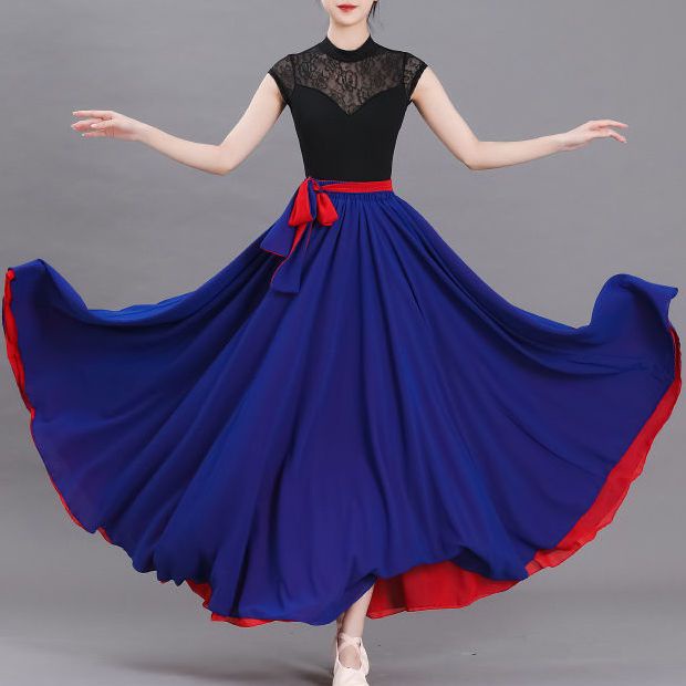 Chân Váy Voan Hai Lớp Dáng Xòe Rộng 540 Độ Dài 8m Dùng Để Múa