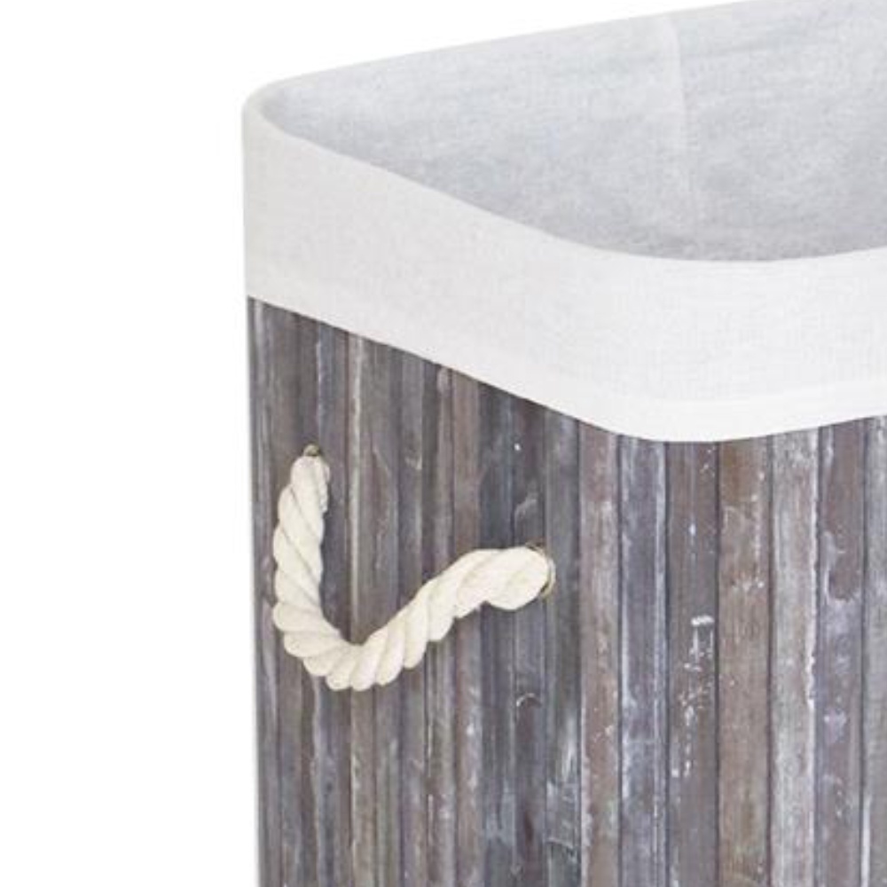 HomeBase PLIM giỏ đựng đồ bằng MDF bọc vải W40xD30xH60cm màu xám