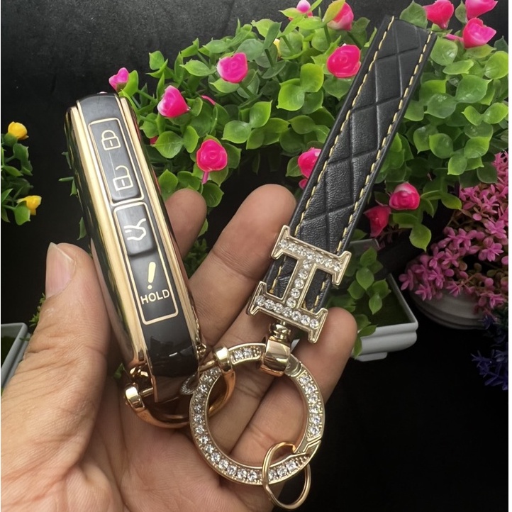 ốp chìa khóa-bọc chìa khóa mazda 2020, mazda 3 All New 2020-2021-2022 đen vàng