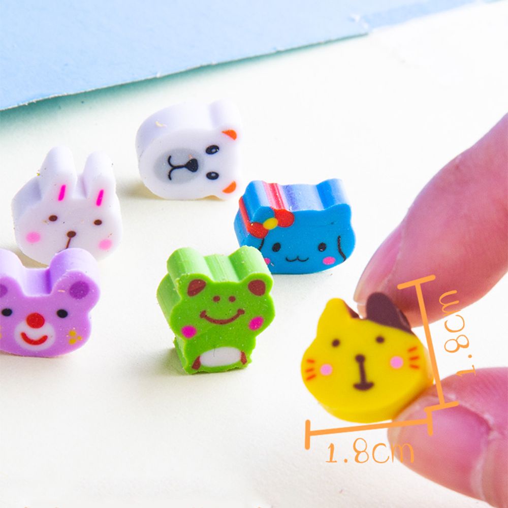 Set 50 gôm tẩy hình động vật hoạt hình sáng tạo cho trẻ em