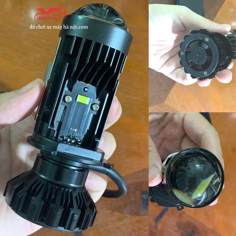 BI CẦU LED MINI T2 CHÂN H4 LẮP PHA Ô TÔ XE MÁY CỰC SÁNG 12V - 45W BẢO HÀNH 1 NĂM