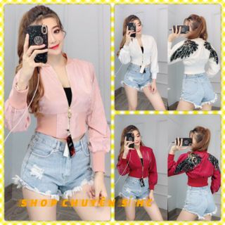 Áo khoác phi xà cừ cánh tiên form lửng cao cấp