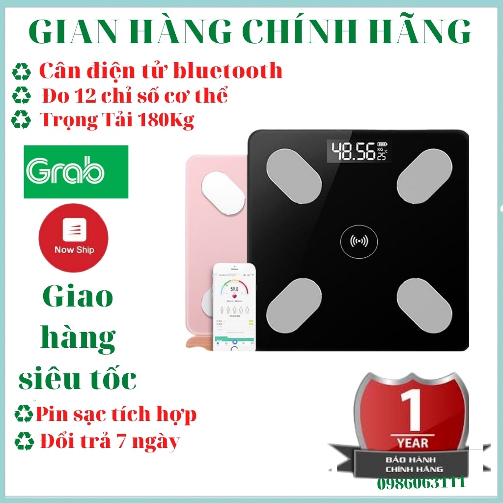 ⚡Bảo Hành 1 Đổi 1⚡Cân Điện Tử Sức Khỏe Kết Nối Với Điện Thoại Đo Chỉ Số Sức Khỏe Kiểm Soát Chế Độ Ăn Uống [CHÍNH HÃNG]