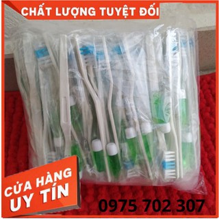 100 BÀN CHẢI [CAO CẤP] BÀN CHẢI KEM ĐÁNH RĂNG KHÁCH SẠN NHÀ NGHỈ- BÀN CHẢI DÙNG 1 LẦN BAO BÌ NILONG- BÀN CHẢI DU LỊCH