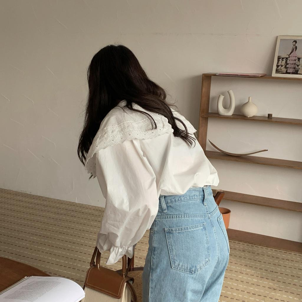 Áo Nữ Tay Dài Phối Ren Thời Trang Quyến Rũ