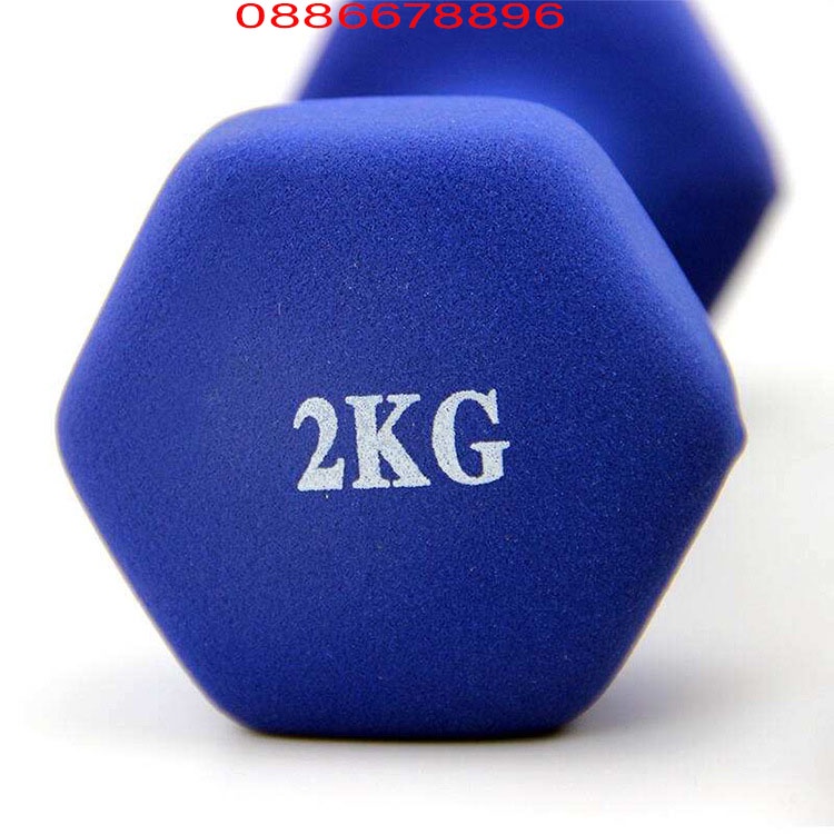 Tạ tay 1kg bọc cao su tự nhiên cao cấp, an toàn, chuyên dùng tập gym, yoga, thể dục, thể thao, giảm cân 8sport