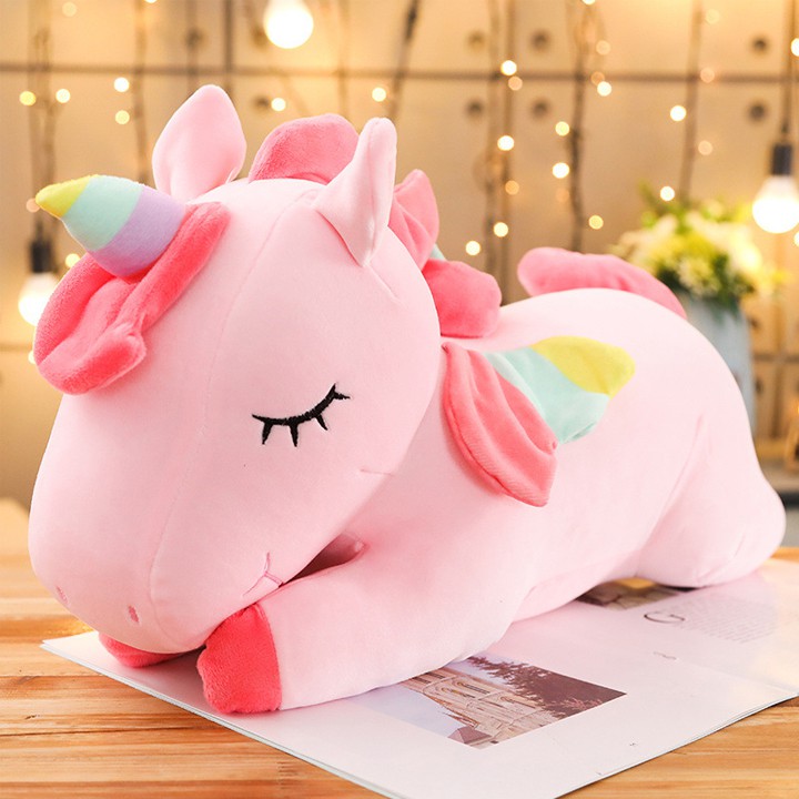 Gấu bông hình kỳ lân đáng yêu thú nhồi bông unicorn ngựa 1 sừng làm quà tặng siêu cưng (50cm)