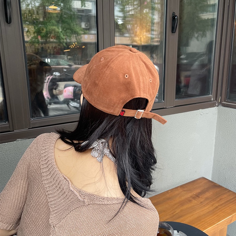 Mũ lưỡi trai cotton thêu chữ tiếng anh đơn giản phong cách thời trang Hàn Quốc cho nữ