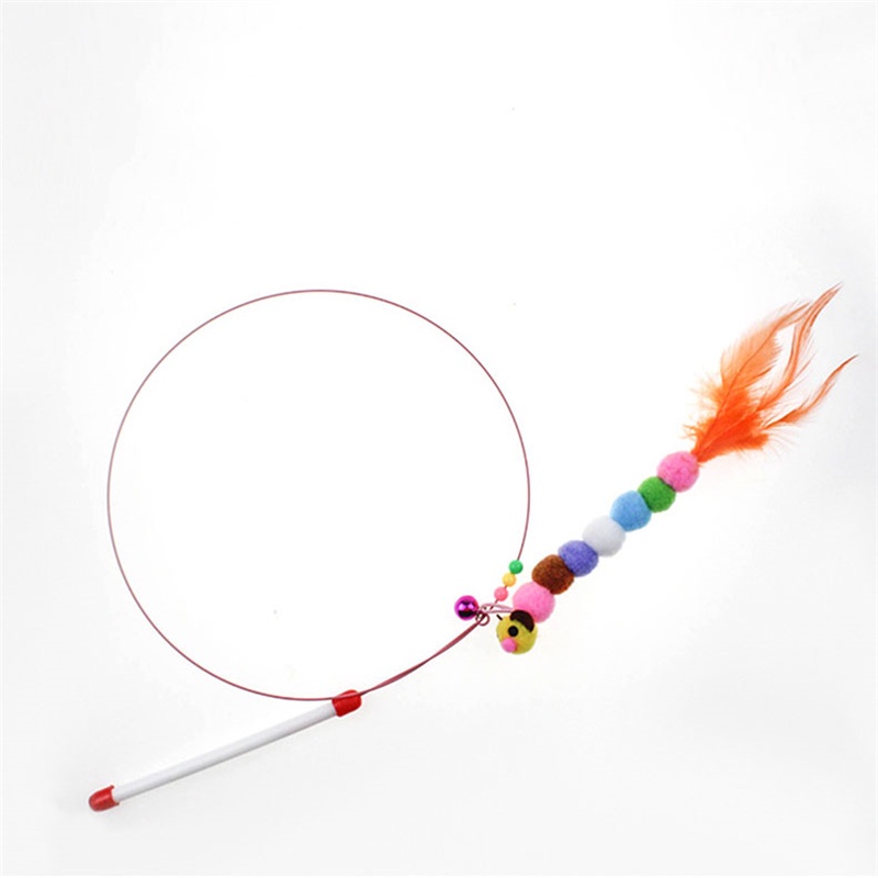 Que vợt thú cưng vui nhộn bằng lông nhung kết hợp thép dẻo dai hình con sâu bướm ngộ nghĩnh