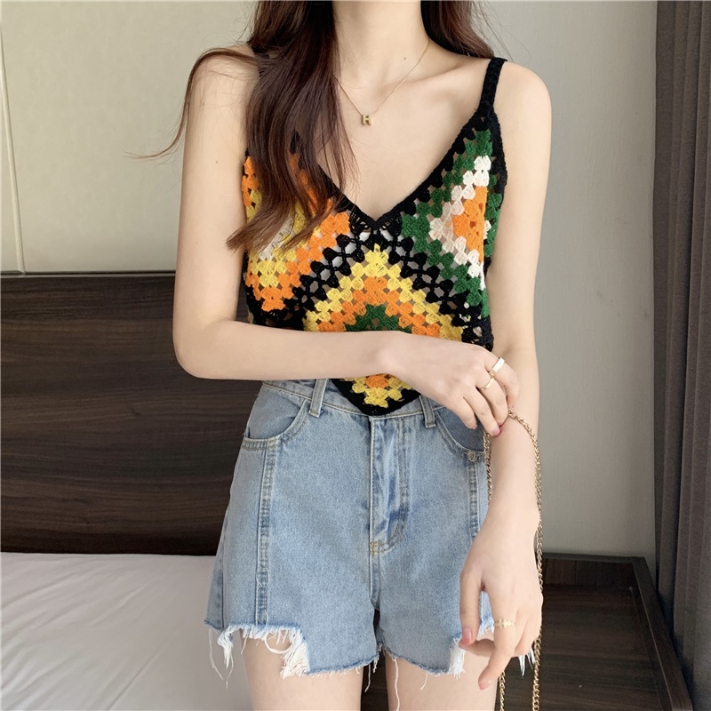 Áo Hai Dây In Họa Tiết Phong Cách Bohemian Cổ Điển Thời Trang Du Lịch Cho Nữ