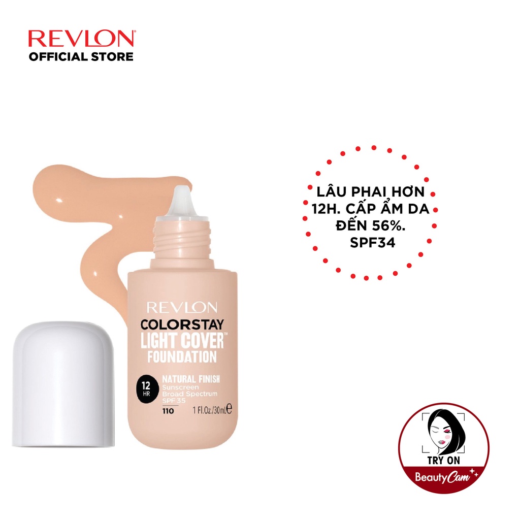 [Thêm vào giỏ hàng &amp; nhận quà] KEM NỀN MỎNG NHẸ LÂU PHAI 12H - REVLON COLORSTAY LIGHT COVER™ FOUNDATION SPF 34 30ml