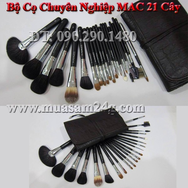 Bộ cọ trang điểm chuyên nghiệp 21 cây lông thú thật