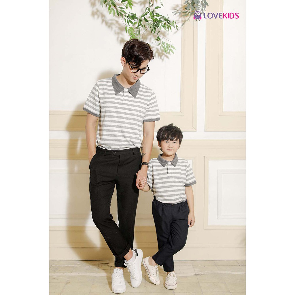 [MINIU] Áo polo kẻ ngang bé trai và bố MNB20ST002 - Lovekids