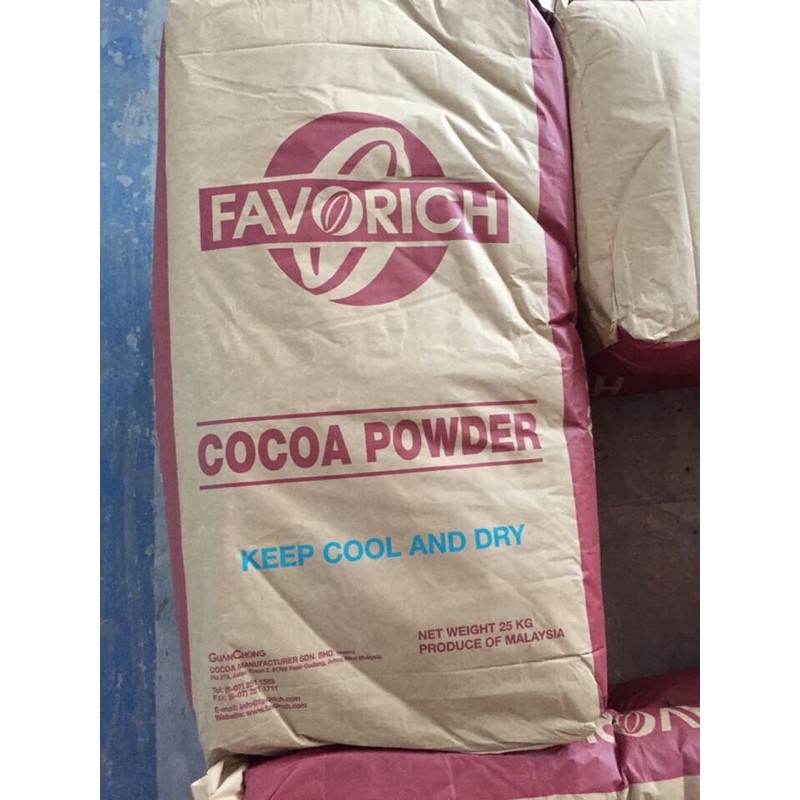 Gói 1kg Bột Cacao nguyên chất Favorich Malaysia