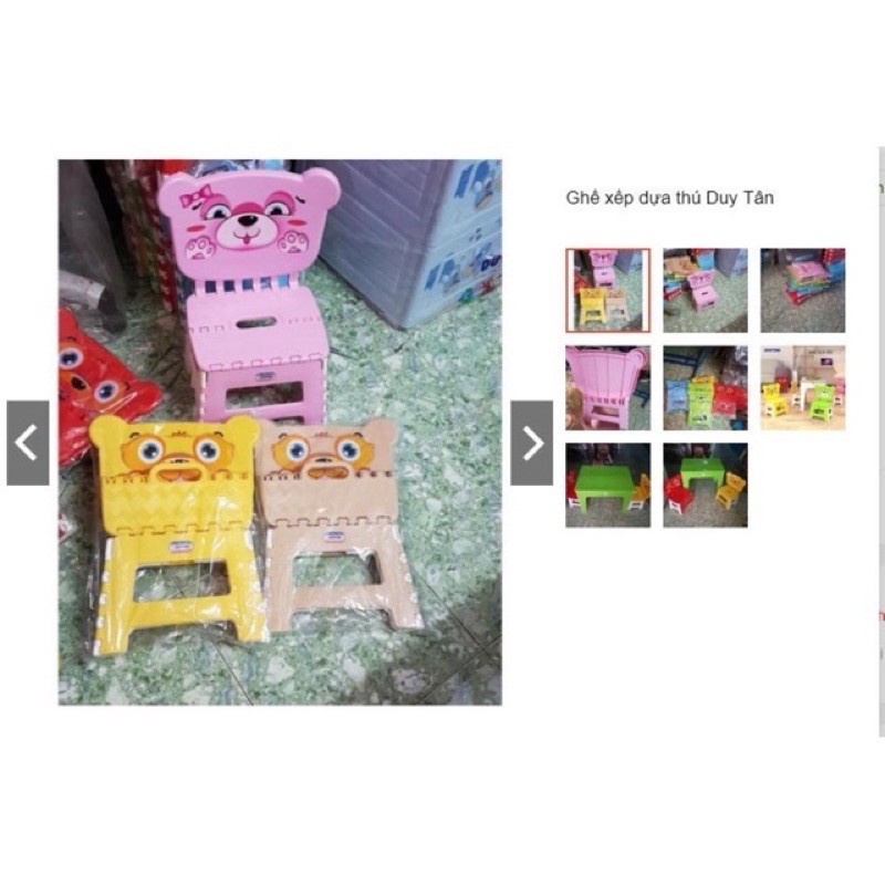Ghế Dựa Xếp Gọn Dựa hình thú Cho Bé Duy Tân .