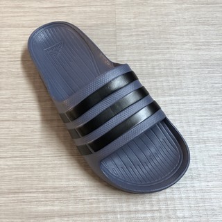 Dép Nam Đúc Quai Ngang 3 Sọc Hàng VNXK - Đế Xám Sọc Đen