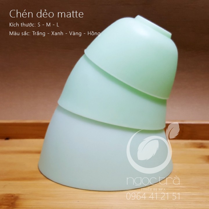 Chén dẻo matte trộn mặt nạ